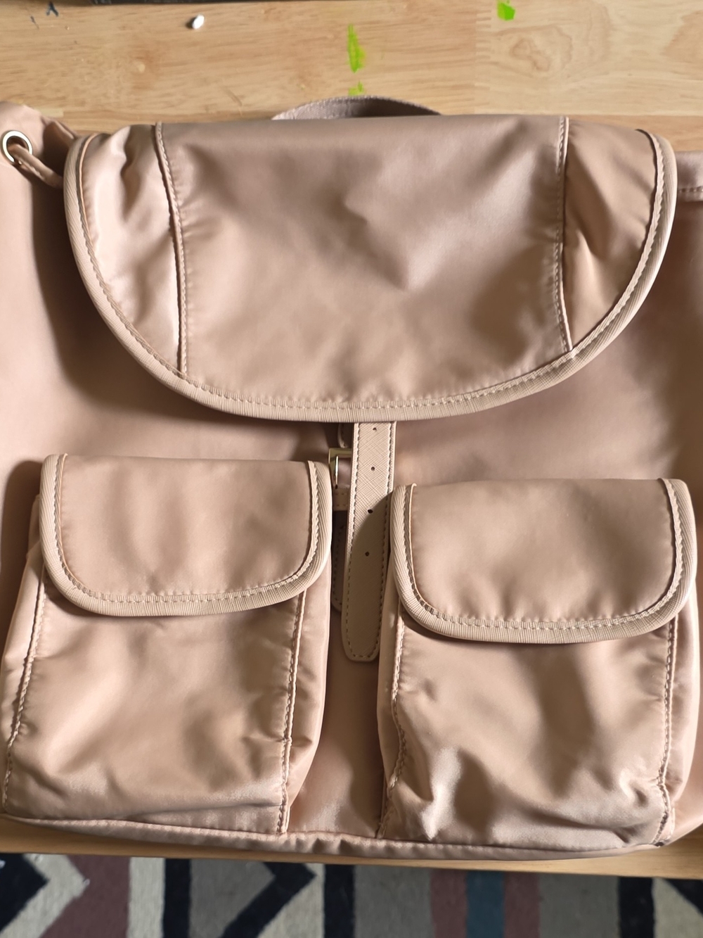 Year Of Ours Everyday Neutral Beige Women's Backpack with Dual Front Pockets